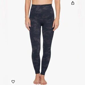 Spanx Look at Me Now Seamless High Waisted Shaping Leggings Camo Brown SZ Small